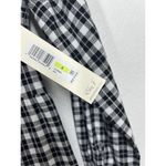 Eliza J  Plaid Flannel Tiered Mini Dress Size 4 Black White Photo 1