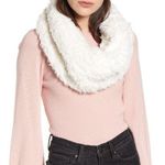 BP Nordstrom Infinity Scarf White Ivory Faux Fur Cozy Soft Winter Neck NWT Photo 0