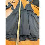 Lucy in the Sky Whimsgoth Sheer Black Dress Medium  Goth Fairy M Dance Party Tie‎ Photo 10