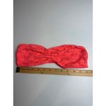 PINK Victoria's Secret Lace Bandeau Tube Top Ruched Front Coral Orange Size M Photo 1