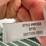 Madewell  Splitneck Raglan-Sleeve Striped Henley V Neck Short Sleeve Shirt Green Photo 6