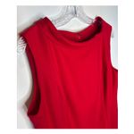 Talbots NWT Italian flannel red holiday sleeveless bateau neckline dress 16 p Photo 2