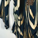 Boston Proper Women's Abstract Striped Long Bell Sleeve Top Multicolor Size XS Photo 2