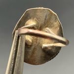 Large Natural Turquoise VTG Navajo Sterling Silver Ring Rope Bezel Size 5.5 Blue Photo 9