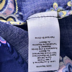 Talbots Womens Blouse Size Large Bohemian Paisley Floral Hipster Button Top Photo 10