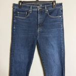 Veronica Beard Kate 10" Skinny Denim Jeans Women's 29 Dark Slate Raw Hem Stretch Photo 0