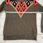 Urban Outfitters Ecote Intarsia Brown & Black Aztec Print Sweater Size Medium Photo 5