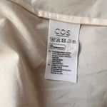 COS  Women’s Cream Button Up Cotton 3/4 Sleeve Ruffle Top Shirt Blouse Size 4 NWT Photo 5