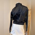 Champion Satin Tonal Jacquard Jacket Gold Trim Fitted Cropped Bomber Small Photo 5