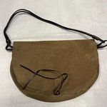 Prune Brown Suede Leather Crossbody Saddle Bag Boho Vintage Style Purse Photo 0