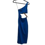 NBD  Kody One Shoulder Cutout Midi Dress In Blueberry Blue Photo 7