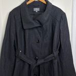 Gallery  New York Wool Blend Belted Pea Coat Women’s Size 3x Dark Gray Classic Photo 1