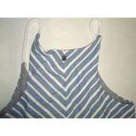 prAna New Womens NWT  S Blue White Seacoast Dress Organic Tank Rope Straps Photo 6