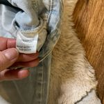 Petal and Pup Petal &‎ Pup Light Wash Asymmetrical Button Fly Denim Jeans Women's 0 Raw Hem Photo 6