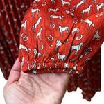 Maje NWT Rouges Raina Horse-Print Jacquard Dress with Guipure Collar Size US 4 Photo 10