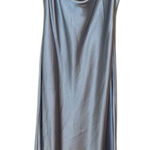 White Fox Boutique White‎ Fox Be My Lover Midi Silver Event Wedding Guest Bridemaid Shiny Dress L Photo 0