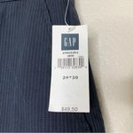 Gap NWT Women’s Size 28 Navy Blue Flat Front Straight Fit Stripe Pants Photo 8