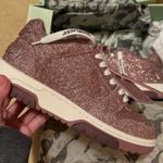 Off-White Glitter Pink Athletic Shoes Photo 0