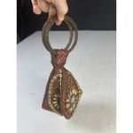 FORTUNE COOKIE Wristlet Purse Red Gold Embellished Beaded Rhinestones Photo 9