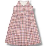 Loft NWT  Plaid Multicolored Strappy Button Midi Dress - Size 10 Photo 1