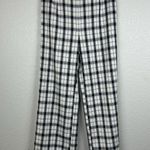 Princess Polly Women's Check Pants Black White High Rise 100% Cotton Size 6 Photo 0