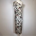 Oleg Cassini Vintage  100% Silk One Shoulder Abstract Column Dress Women’s Size 6 Photo 6