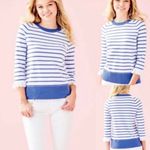 Lilly Pulitzer Lily Pulitzer Dash Blue/White Stripe Sweater- Size Medium Photo 1