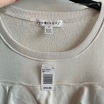 Eye Candy NWT  White Open Shoulder Ruffle Sweatshirt Photo 5