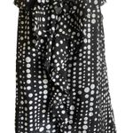 White House | Black Market  Women Tunic Top S‎ Black Ruffle Dots Strappy Flowy Y2K Photo 4