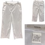 Merona White Cotton Contour Fit Cropped 2 Pocket Stretch Pants Womens 12 Photo 1