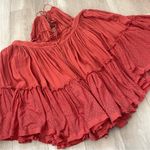 Free People  Dress halter tiered mini polka dot endless summer womens Red medium Photo 5