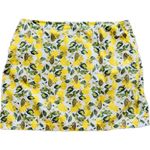 Boden Lemon Mini Skirt Printed Citrus US 16 18 R Fruit Yellow Plus Cotton Pencil Photo 2