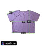 American Eagle  Women's Purple Waffle Knit Raglan Short‎ Sleeve Shirt XL Photo 2