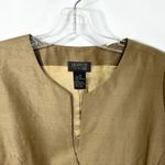 Lafayette 148 New York Size 16 Vest Gold Silk Sleeveless Career Top Dressy 1290 Photo 4