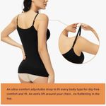 ATTLADY Women's Scoop Neck Compression Cami Tops Size XL Black Photo 3