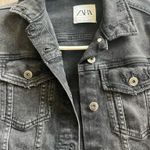 ZARA  Denim Jacket Black Photo 1