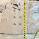 Izzy Cream Colored Double Breasted Jacket Peacoat Woman’s size Large Raincoat Photo 5