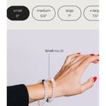 Lokai Classic Bracelet Set of 2 White Bead Silicone 6 inch Small Photo 4