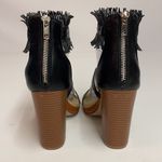 GROOVE Tribal Fringe Chunky Block Heels Size 8 A9 Black Photo 5