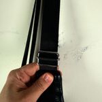 Sondra Roberts  Squared Black Leather Sling Backpack Crossbody Photo 8