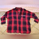 ZARA  beaded flannel women's plaid button-up shirt Photo 1