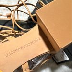 Rebecca Minkoff  Tan Sandals Size 9 Neutral Resort Strappy Laces Pom Pom Coastal Photo 7