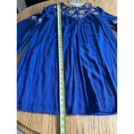 Francesca's Blue Rain  Bohemian Embroidered Mini Dress Blue NWT Size S A-line Photo 6