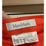 Max Mara Linen Skirt Women's Size 10 Orange Pencil Knee Length Straight Colorful Photo 2