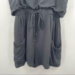 BCBGeneration Romper Black Tie Waist Summer Casual Comfy Lounge Size Medium Photo 4