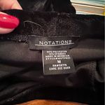 Notations Black Velvet Velor Straight Leg Pull On Women's Sz Medium Photo 2