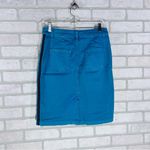 Anthropologie Pilcro Chino Pencil Skirt in Sky Blue Size 2 Photo 6