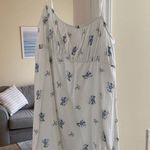 Hollister white and blue floral dress🩵 Photo 0