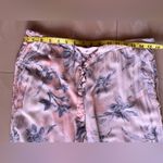 Wide Leg Palazzo Pants Pull On Snake Skin Print Floral M Pockets Elastic Tie Silver Size M Photo 13