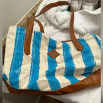 Vera Wang Blue striped tote Photo 8